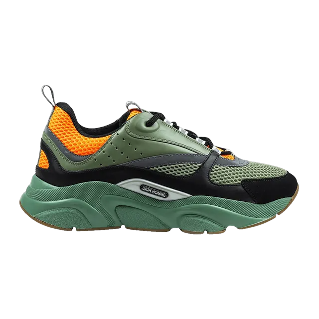 Dior Sneakers B22 Khaki Orange — Authentic Shoes & Footwear at CLZTURE