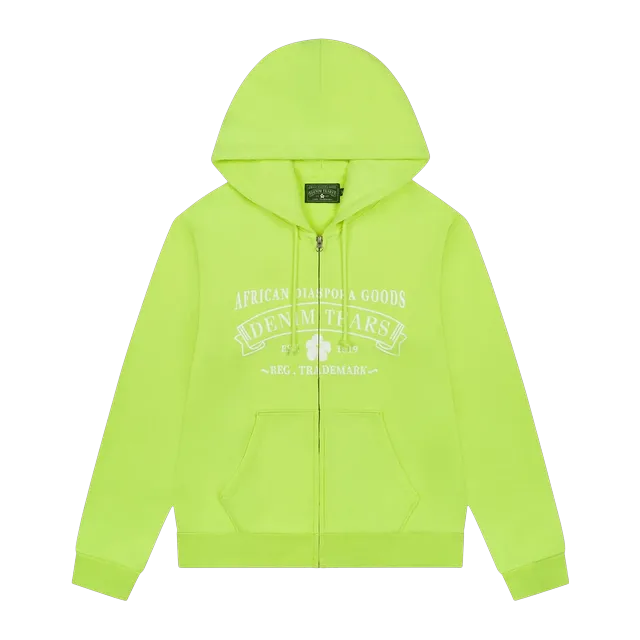 Denim Tears Adg Zip Hoodie Lime — Authentic at CLZTURE