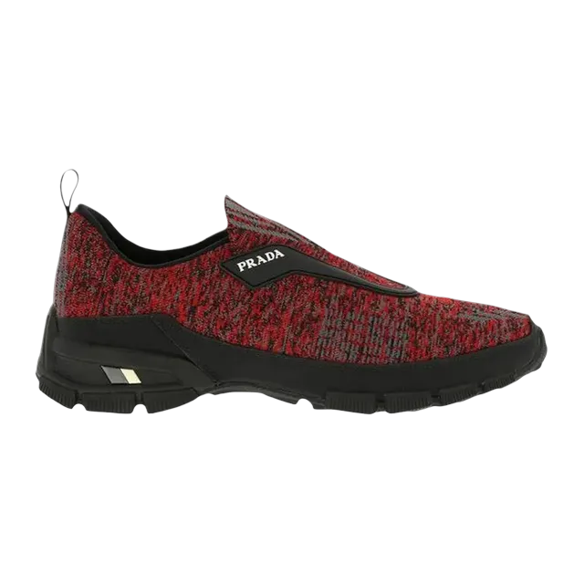 Prada Crossection Knit Low Red — Authentic Shoes & Footwear at CLZTURE