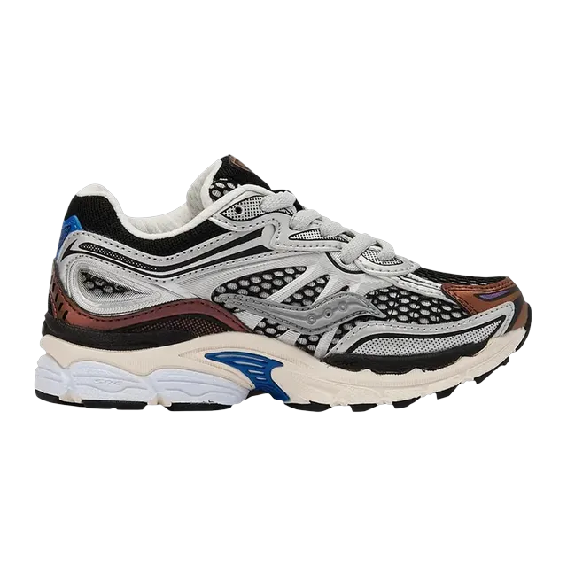 Saucony Progrid Omni 9 Big Kid Black Silver Burgundy — Authentic Shoes & Footwear at CLZTURE