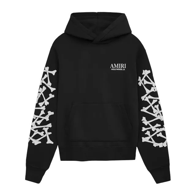 Amiri Bones Stacked Hoodie Black — Authentic AMIRI in stock at CLZTURE