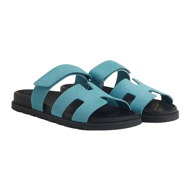 Hermès Sandals Chypre Blue — Authentic Shoes & Footwear at CLZTURE