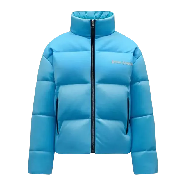 Palm Angels x Moncler Rodman Shorts Down Jacket Light Blue White — Authentic Jackets & Outerwear at CLZTURE