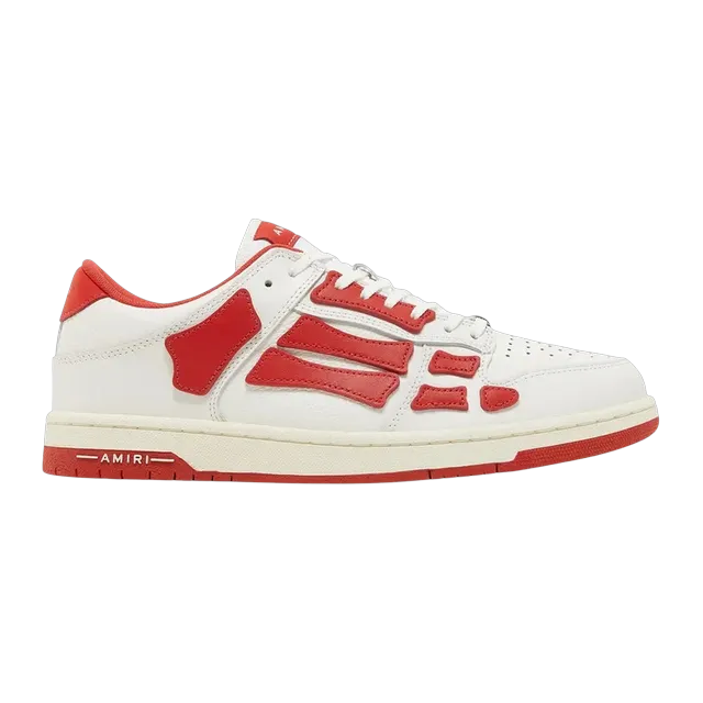 Amiri Skel Top Low White Red — Authentic Shoes & Footwear at CLZTURE