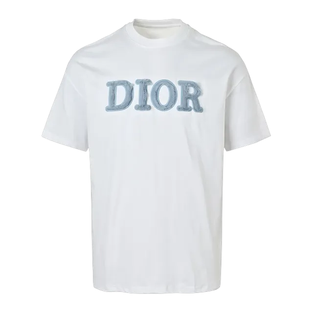 Dior T-Shirt Logo Fourrure White — Authentic T-Shirts at CLZTURE