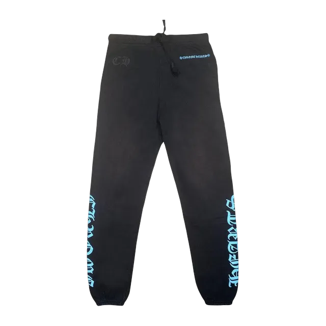 Chrome Hearts Drawstring Logo Sweatpants Black/Blue — Authentic Chrome Hearts in stock at CLZTURE