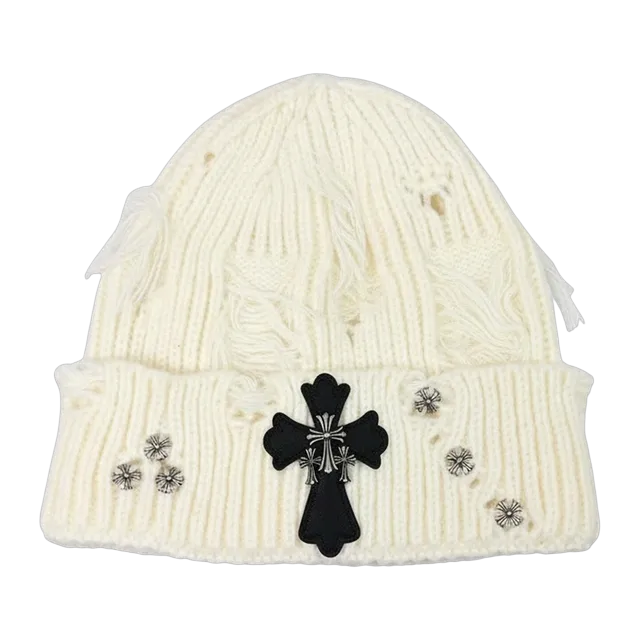 Chrome Hearts Beanie Logo Beige — Authentic Chrome Hearts in stock at CLZTURE
