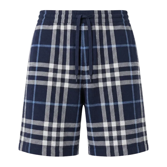 Burberry Shorts Cotton Checked Blue — Authentic Shorts at CLZTURE
