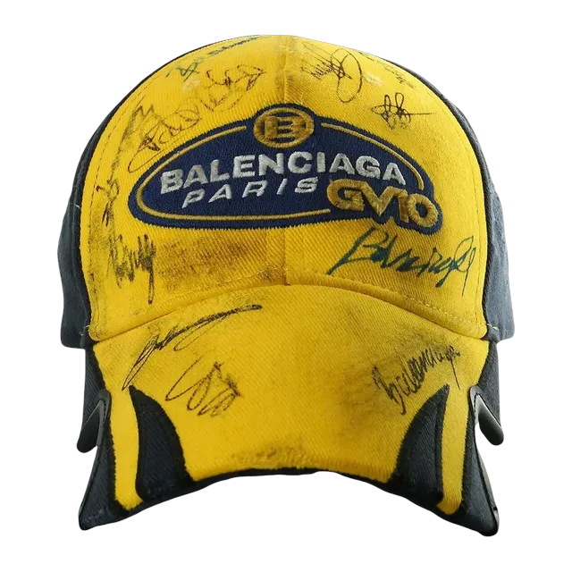 Balenciaga Scribble Cap Yellow/Blue — Authentic Balenciaga in stock at CLZTURE