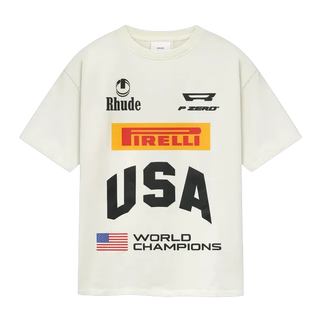 Rhude Us Champs T-Shirt White — Authentic Rhude in stock at CLZTURE