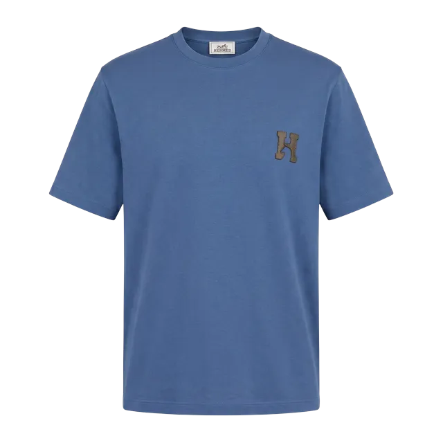 Hermès T-Shirt Patch H’Cheval Blue — Authentic T-Shirts at CLZTURE