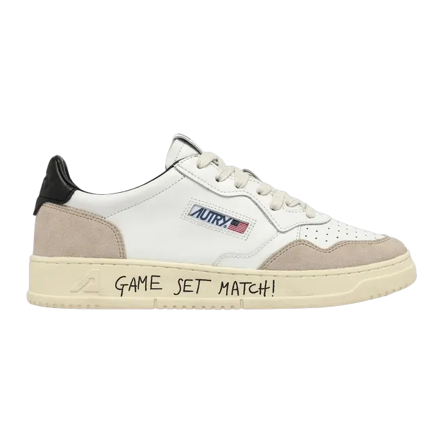 Autry Medalist Low Game Set Match Beige White — Authentic Shoes & Footwear at CLZTURE