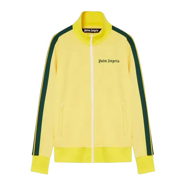 Palm Angels Classic Track Jacket Yellow/Green — Authentic Jackets & Outerwear at CLZTURE