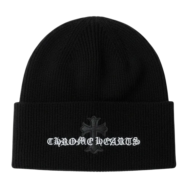 Chrome Hearts Beanie Logo Black — Authentic Chrome Hearts in stock at CLZTURE