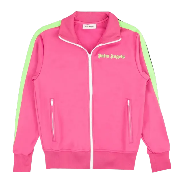 Palm Angels Bold Track Jacket Fluo Green — Authentic Jackets & Outerwear at CLZTURE