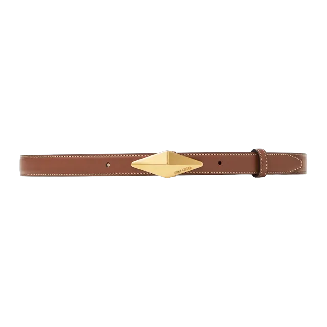 Jimmy Choo Diamond Clasp Belt Brown — Authentic Accessories at CLZTURE