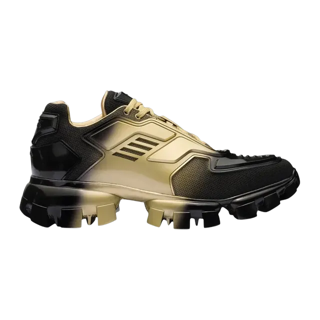 Prada Cloudbust Thunder Knit Black Gold — Authentic Shoes & Footwear at CLZTURE