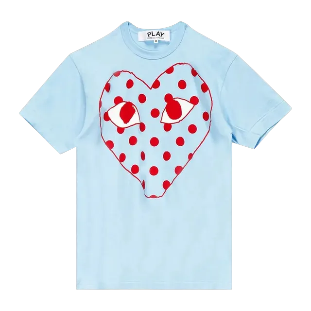 Comme des Garçons Play Big Dot Heart T-Shirt Blue — Authentic at CLZTURE