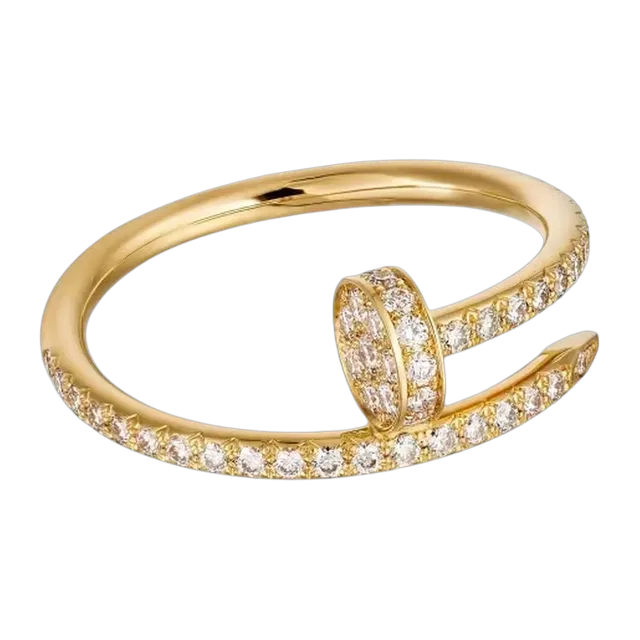 Cartier Ring Juste Un Clou, Petit Semi-Pavée Gold — Authentic Rings at CLZTURE