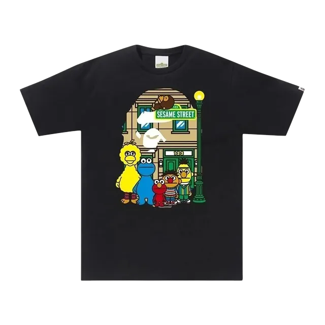 BAPE Sesame Street Ape Head T-Shirt Black — Authentic T-Shirts at CLZTURE