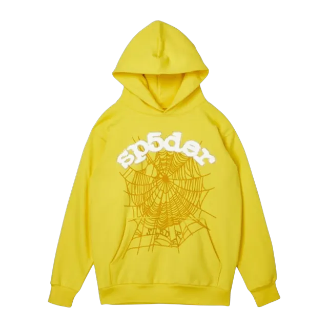 Sp5der Websuit Hoodie Yellow — Authentic Hoodies & Sweats at CLZTURE