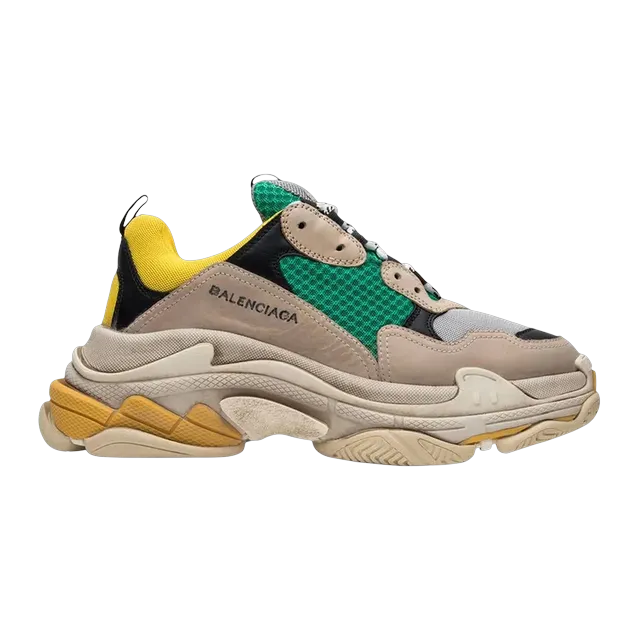 Balenciaga Triple S Green Yellow — Authentic Shoes & Footwear at CLZTURE