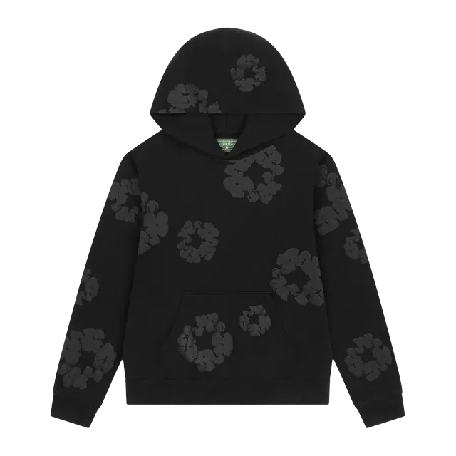 Denim Tears Mono Wreath Hoodie Black — Authentic Denim Tears in stock at CLZTURE