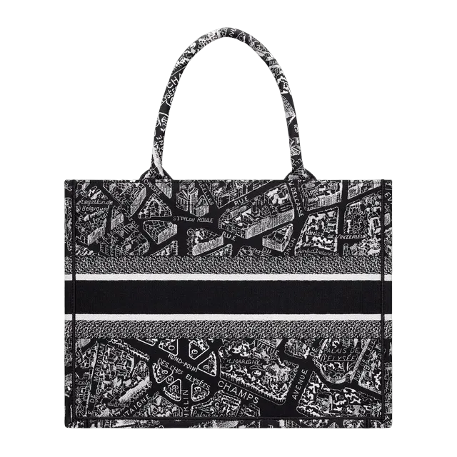 Bag Dior Book Tote Medium 36Cm Black — Authentic Bags & Luggage at CLZTURE