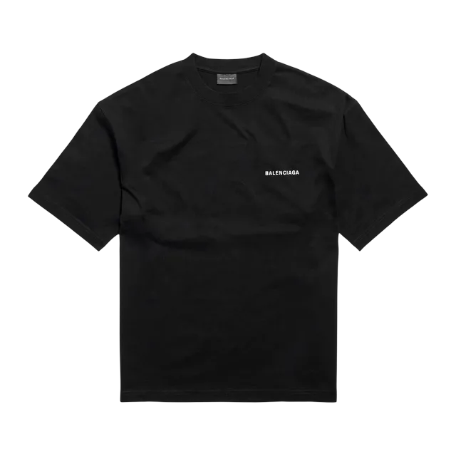 Balenciaga T-Shirt Logo Black — Authentic T-Shirts at CLZTURE