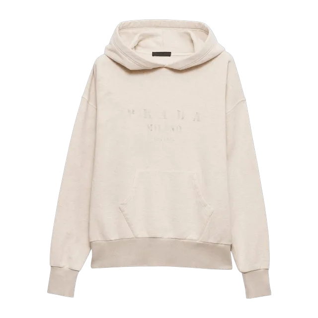 Prada Hoodie Molleton White — Authentic Prada in stock at CLZTURE