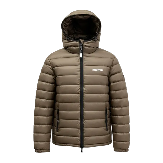 Miu Miu Puffer Jacket Nylon Brown — Authentic Jackets & Outerwear at CLZTURE
