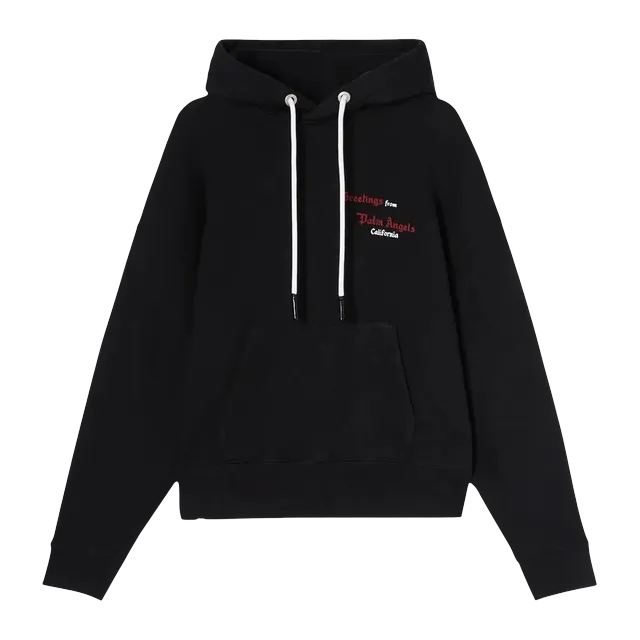 Palm Angels Back Coral Hoodie Blackred — Authentic at CLZTURE