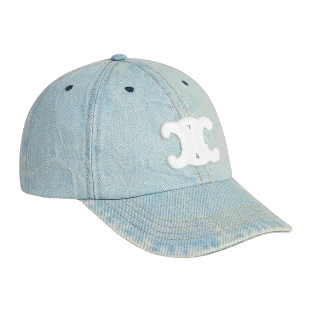 Céline Cap Triomphe Denim Coton Blue — Authentic Accessories at CLZTURE