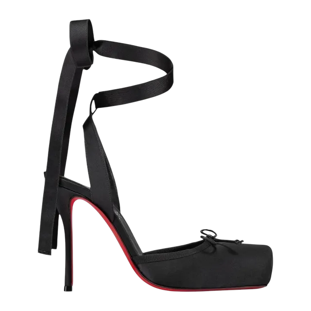 Christian Louboutin Cassia Lace Up 100Mm Black — Authentic Shoes & Footwear at CLZTURE