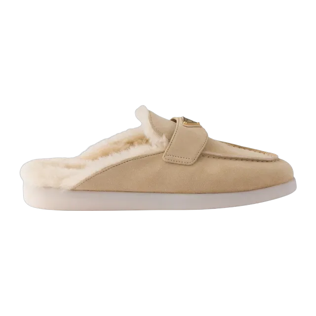 Prada Suede And Shearling Neutral — Authentic Prada in stock at CLZTURE