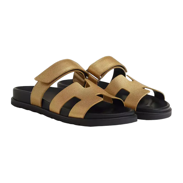 Hermès Sandals Chypre Gold — Authentic Hermès in stock at CLZTURE