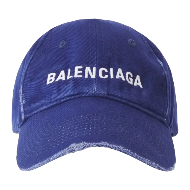 Balenciaga Classic Logo Cap Marine Blue/White — Authentic Accessories at CLZTURE