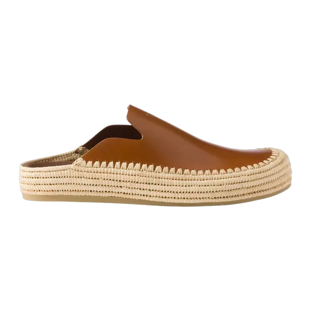 Prada Leather Mules Brown — Authentic Prada in stock at CLZTURE