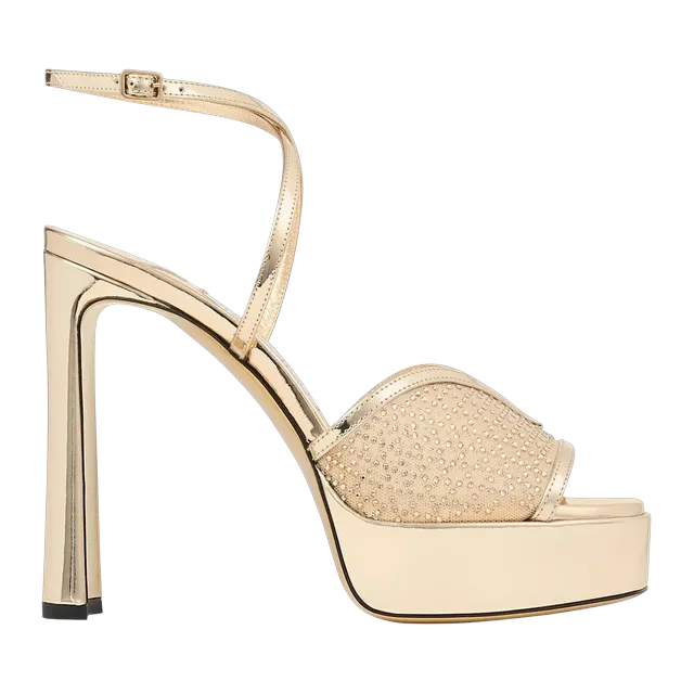 Jimmy Choo Karli Platform 125Mm Gold — Authentic Shoes & Footwear at CLZTURE