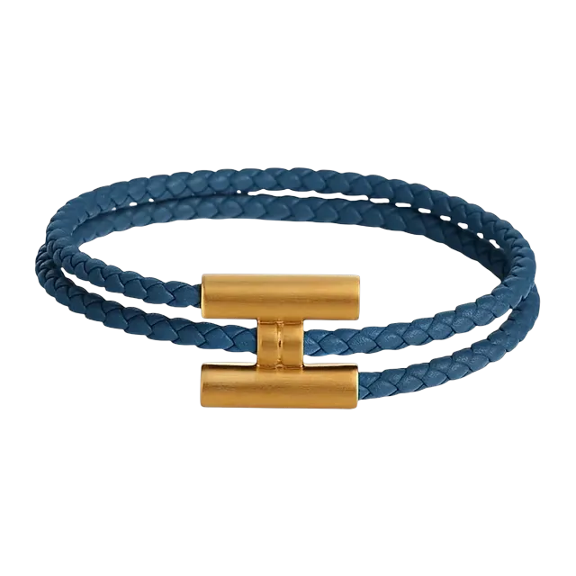 Hermès Bracelet Tournis Tressé Blue — Authentic Jewelry at CLZTURE
