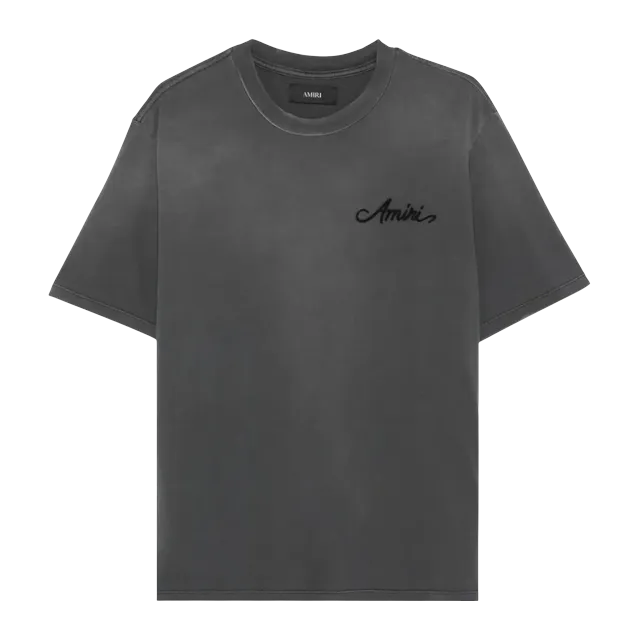 Amiri Bleach Bandana Patch T-Shirt Black — Authentic AMIRI in stock at CLZTURE