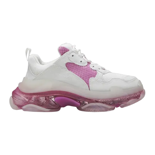 Balenciaga Triple S Clear Sole Trainer White Pink — Authentic at CLZTURE