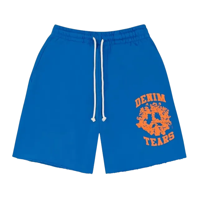 Denim Tears Denim University Sweatshirt Shorts Royal Blue — Authentic Shorts at CLZTURE