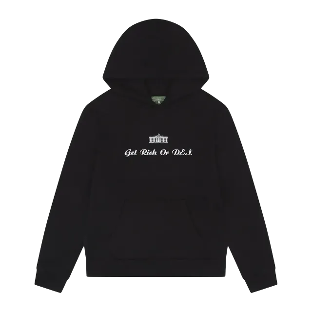 Denim Tears Get Rich Or Dei Hoodie Black — Authentic Hoodies & Sweats at CLZTURE