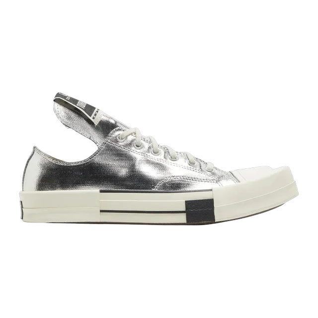 Converse Rick Owens x Turbodrk Chuck 70 Low Silver Lacquer — Authentic Shoes & Footwear at CLZTURE