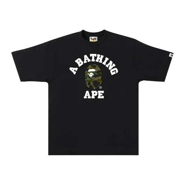 BAPE 1St Camo College T-Shirt Black — Authentic at CLZTURE