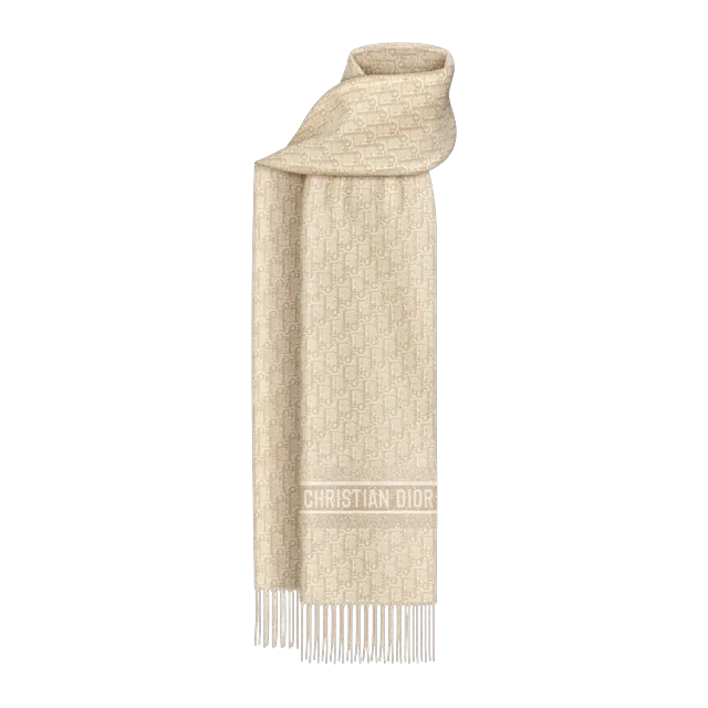 Dior Scarf Oblique Natte Neutral — Authentic Accessories at CLZTURE