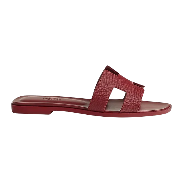 Hermès Oran Burgundy — Authentic Shoes & Footwear at CLZTURE