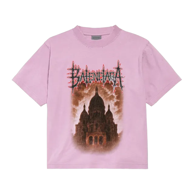 T-Shirt Balenciaga Sacré Cœur Pink — Authentic T-Shirts at CLZTURE