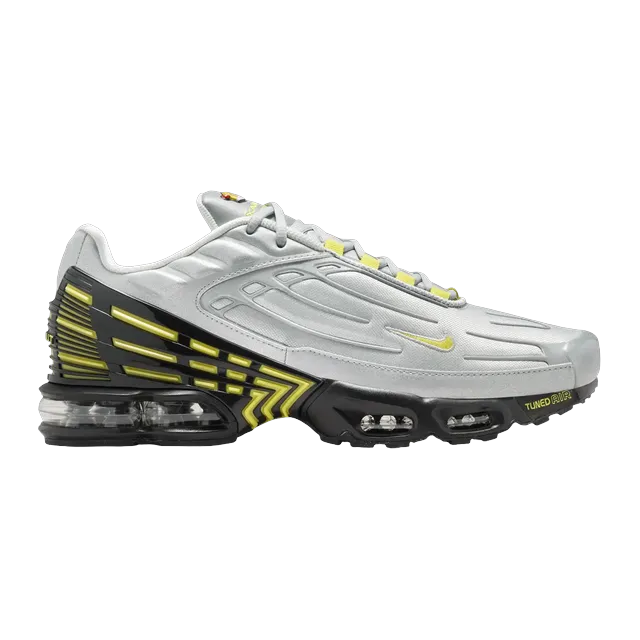 Air Max Plus 3 Metallic Silver Opti Yellow — Authentic Shoes & Footwear at CLZTURE
